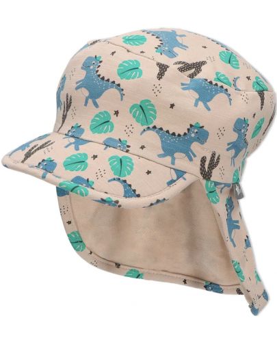 Детска лятна шапка с UV 50+ защита Sterntaler - С динозаври, 47 cm, 9-12 месеца - 1