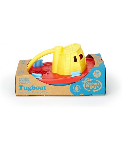 Детска играчка Green Toys - Лодка влекач, жълта - 4