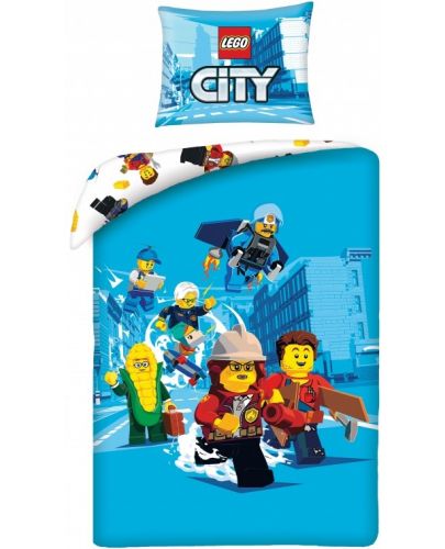 Детски спален комплект Halantex - LEGO, City, син - 1