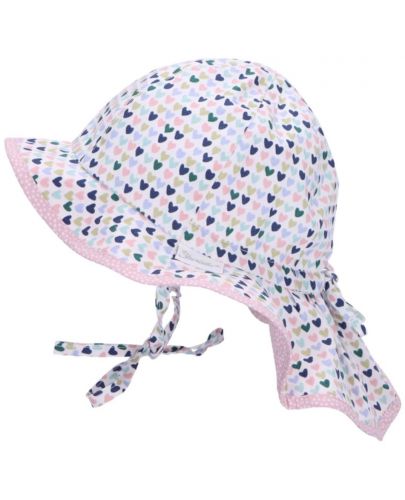 Детска шапка с UV 50+ защита Sterntaler - С цветни сърца, 43 cm, 5-6 месеца - 3