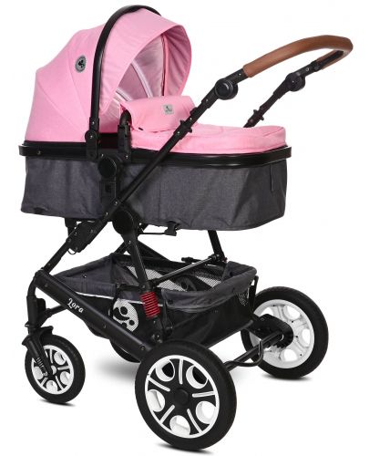 Детска комбинирана количка Lorelli - Lora Set, Candy Pink - 2