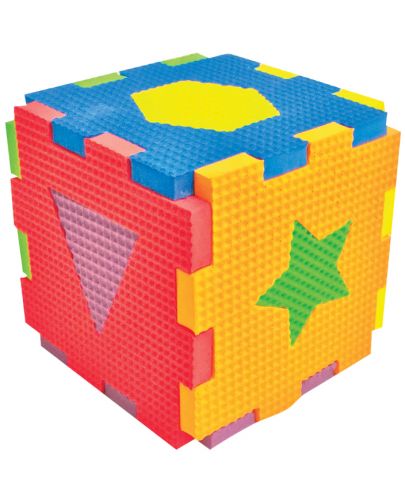 Детска играчка Akar - Куб със звънец - 1