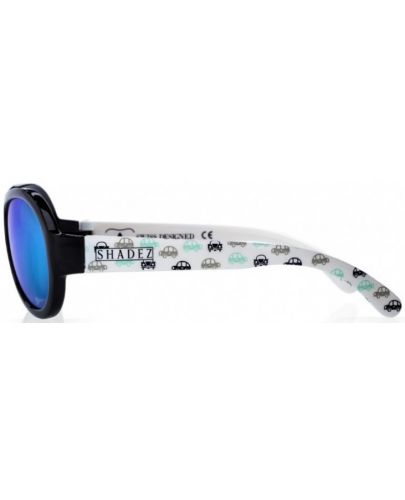 Детски слънчеви очила Shadez - 7+, черни с колички - 2