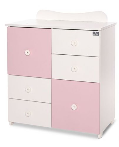Детски шкаф Lorelli - New, бяло и розово - 3