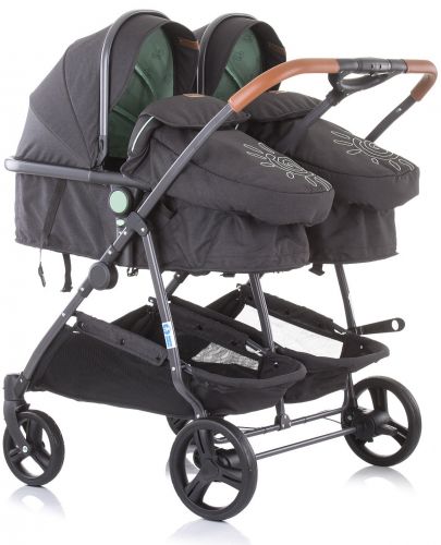 Детска количка за близнаци Chipolino - ДуоСмарт,черна - 2