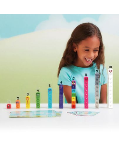 Детски математически комплект Learning Resources - Кубчета за сглобяване, от 1 до 10 - 6