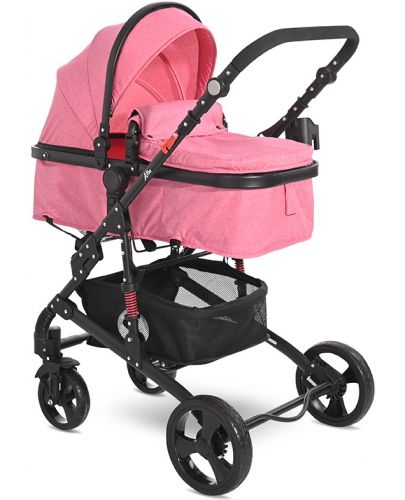 Детска комбинирана количка Lorelli - Alba Classic, Candy Pink - 1
