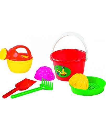 Детски плажен комплект Polesie Toys - Seal, 7 части, асортимент - 1