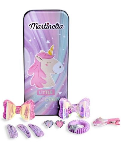 Детски комплект аксесоари за коса Martinelia - Little Unicorn, 10 части - 2