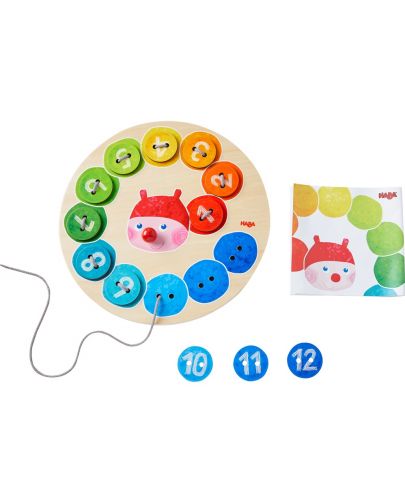 Детска игра за нанизване Нaba - Цветове и числа - 3