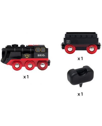 Детска играчка Brio - Парен локомотив с вагон - 3