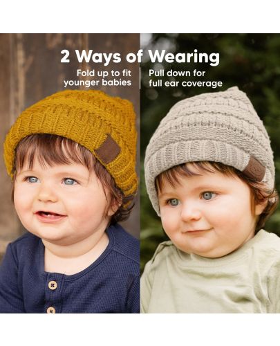 Детска зимна шапка KeaBabies - 6-36 месеца, 3 броя - 7