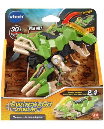 Детска играчка Vtech - Велосирапторът Burnout - 1