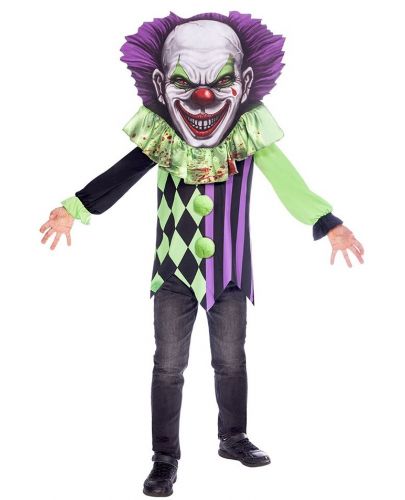 Детски карнавален костюм Amscan - Страшен клоун, 8-10 години - 1