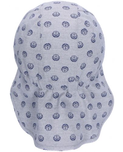 Детска лятна шапка с платка с UV 50+ защита Sterntaler - С котвички, 49 cm, 12-18 месеца, сива - 2