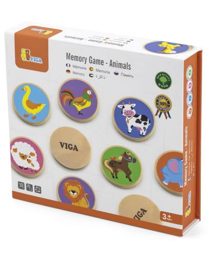 Детска мемори игра Viga - Животни - 2