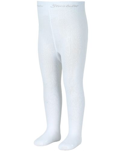 Детски памучен чорапогащник Sterntaler - Фигурален, 74 cm, 6-9 месеца, бял - 1