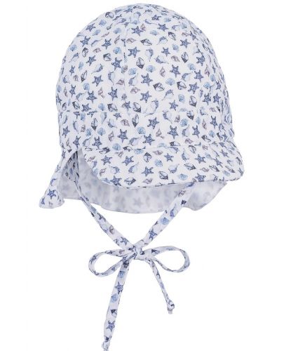 Детска лятна шапка с UV 50+ защита Sterntaler - Морски мотиви,  47 cm, 9-12 месеца - 1