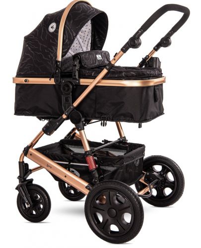 Детска комбинирана количка Lorelli - Lora, Luxe Black - 2