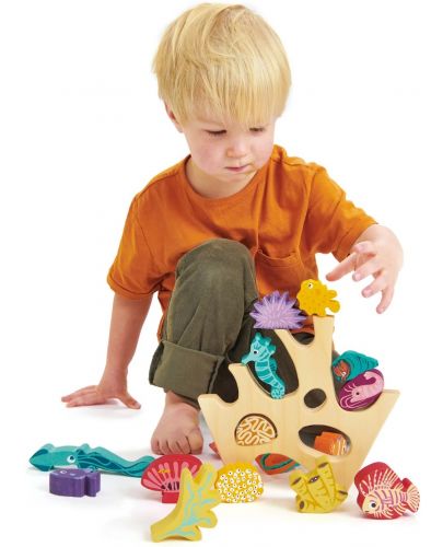 Детска дървена игра за баланс Tender Leaf Toys - Коралов риф - 3
