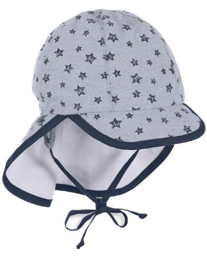 Детска шапка с платка с UV 50+ защита Sterntaler - Със  звездички, 53 cm, 2-4 години - 2