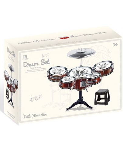 Детски комплект Felyx Toys - Барабани със стол, Little Musician - 2