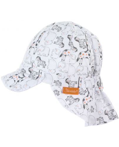 Детска шапка с платка с UV 50+ защита Sterntaler - С животни, 43 cm, 5-6 месеца - 1