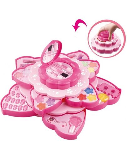 Детски козметичен комплект Raya Toys - Sparkle and Glitter, розов - 2