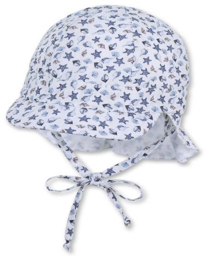 Детска лятна шапка с UV 50+ защита Sterntaler - Морски мотиви,  47 cm, 9-12 месеца - 4