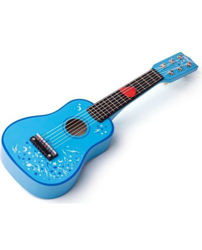 Детска дървена китара Bigjigs, синя - 1