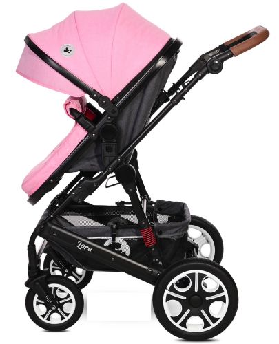 Детска комбинирана количка Lorelli - Lora Set, Candy Pink - 6