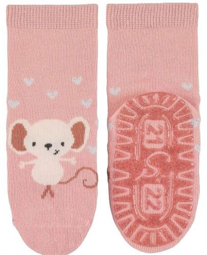 Детски чорапи със силикон Sterntaler - С мишка, 19/20 размер, 12-18 месеца - 1
