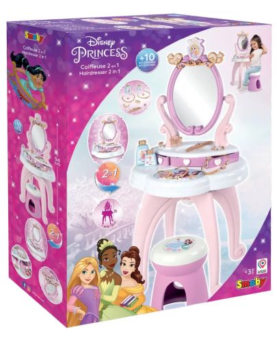 Детска тоалетка 2 в 1 Smoby Disney Princess - Фризьорски салон - 8