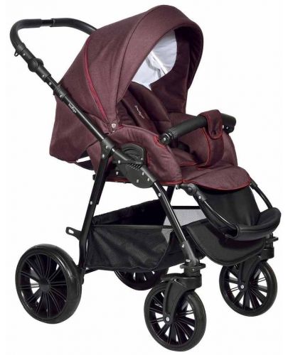 Детска количка Baby Giggle - Sesto, 3в1, бордо - 3