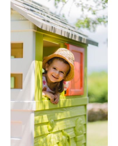 Детска къща за градината Smoby - С веранда и пързалка - 4