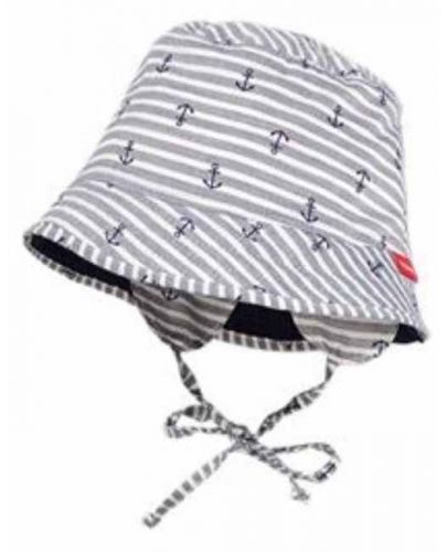 Детска лятна шапка Maximo - Сива, котвички, 47 cm - 1