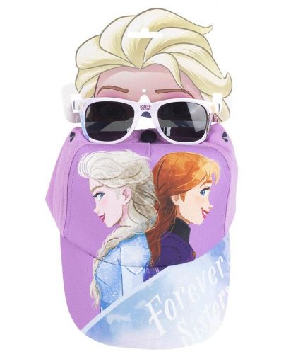 Детски комплект Cerda - Шапка и слънчеви очила, Frozen II - 1