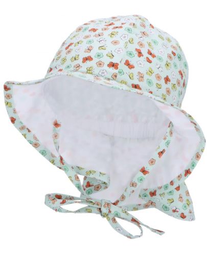 Детска лятна шапка с UV 50+ защита Sterntaler - С пеперудки, 43 cm, 5-6 месеца - 3