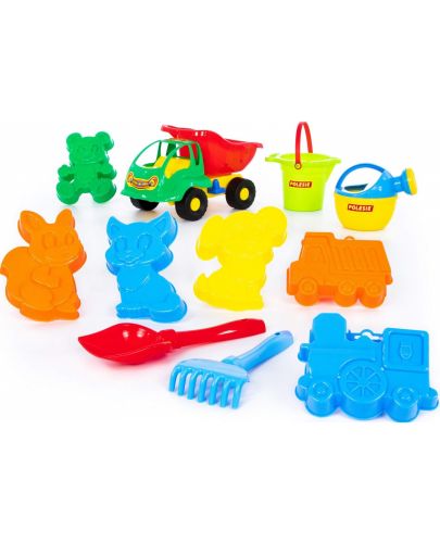 Детски плажен комплект Polesie Toys, 11 части, асортимент - 3