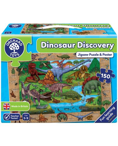 Детски пъзел Orchard Toys - Динозавърско откритие, 150 части - 1