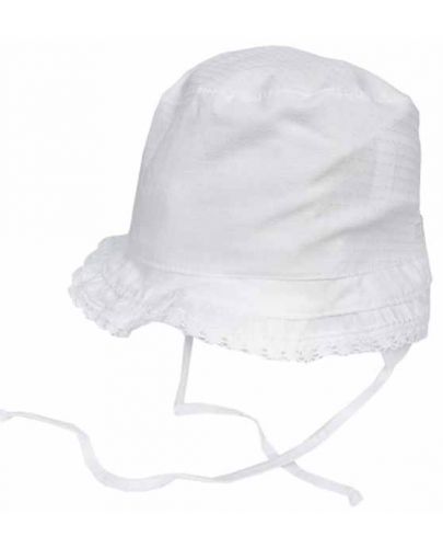 Детска лятна шапка Maximo - Периферия, бяла дантела - 1
