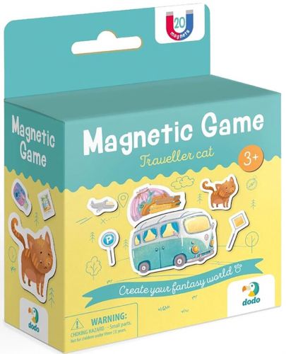 Детска магнитна игра Dodo - Пътешестваща котка - 1