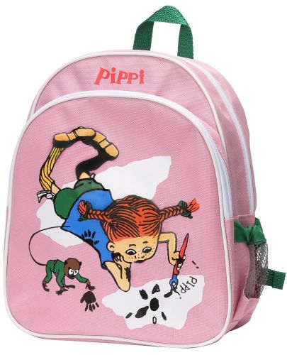 Детска раница Pippi - Пипи Дългото чорапче рисува, розова - 1