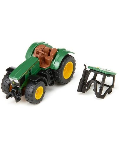 Детска играчка Siku - Трактор John Deere 6215R, зелен - 2