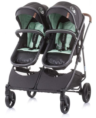 Детска количка за близнаци Chipolino - ДуоСмарт,черна - 1