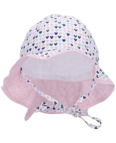Детска шапка с UV 50+ защита Sterntaler - С цветни сърца, 47 cm, 9-12 месеца - 2