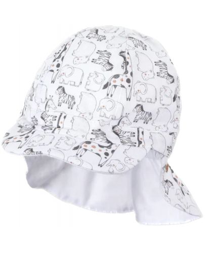 Детска шапка с платка с UV 50+ защита Sterntaler - С животни, 47 cm, 9-12 месеца - 3