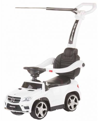 Детска кола с дръжка и сенник Chipolino - Mercedes GL63 AMG, бяла - 8