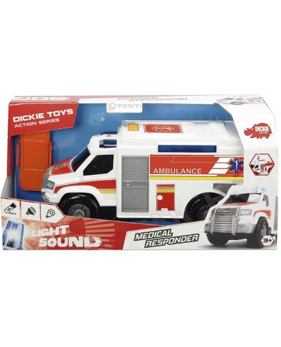 Детска играчка Dickie Toys - Линейка, със звуци и носилка - 1