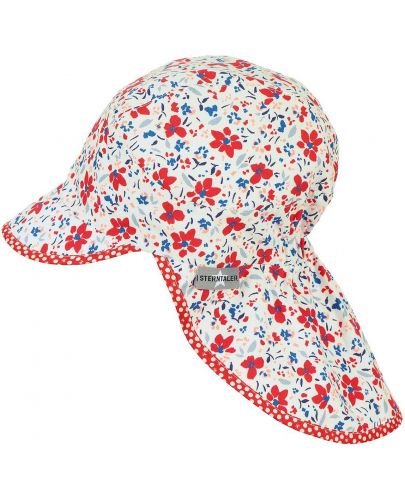 Детска лятна шапка с UV 50+ защита Sterntaler - С платка на тила, 55 cm, 4-7 години - 2